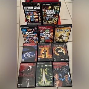 Sony PlayStation 2 (PS2) DVD Game Bundle with Cases